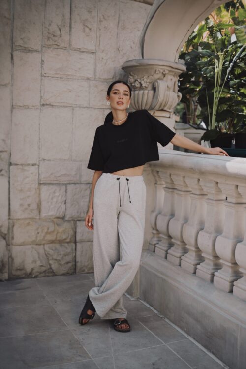 Crop Top czarny